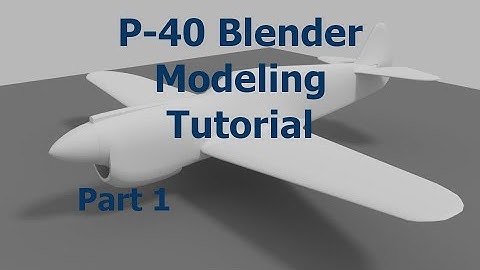 Intermediate Airplane Modeling Tutorial using Blender: Part 1