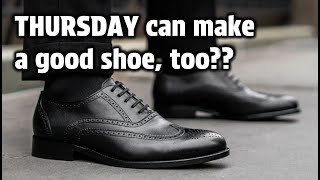 Thursday Aviator Wingtip Dress Shoe Unboxing / A Blake Stitched Brogue for Good Value!