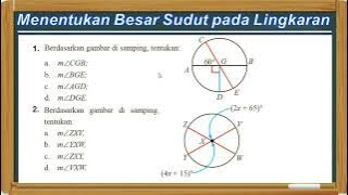 Menentukan Besar Sudut Pada Lingkaran - Matematika Kelas 8 - Ayo Kita Berlatih 7.1
