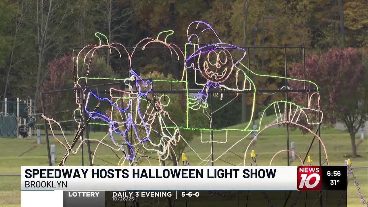 Michigan International Speedway hosts Halloween drive-thru light show