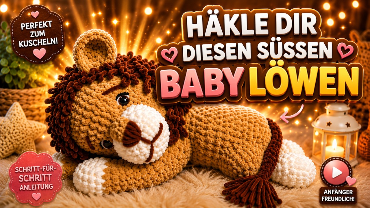 HÄKEL DIR DIESEN SÜSSEN BABY LÖWEN 🦁✨