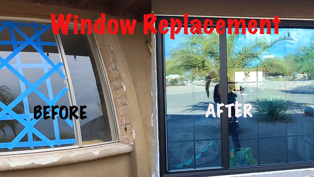 Window Replacement on a brick home with stucco finish 