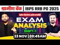 IBPS RRB PO Exam Analysis 2025 | RRB PO 1st Shift Analysis | RRB PO Prelims Exam Analysis 2025 🚀