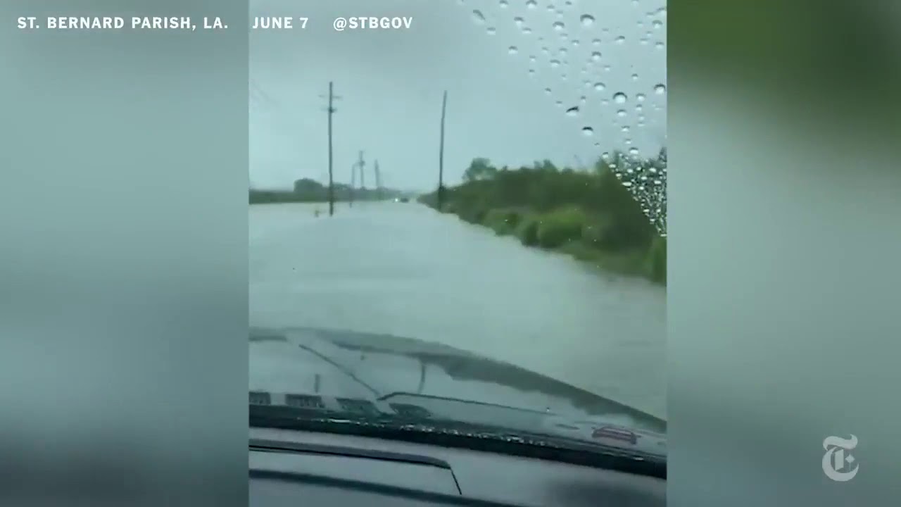 Tropical Storm Cristobal made landfall in southeast Louisiana - YouTube