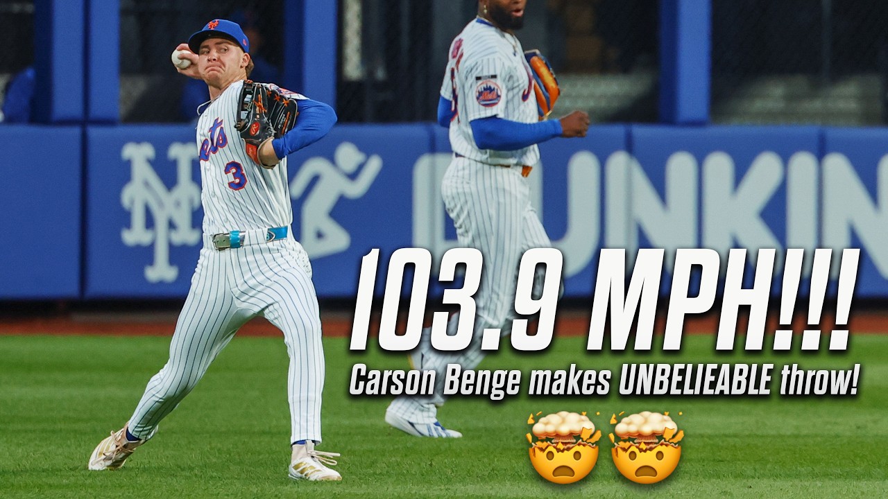 104 MPH?! 🤯 Carson Benge Makes RIDICULOUS Throw!