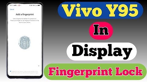 How To Add Display In Fingerprint On Vivo Y95 || Vivo Y95 In display fingerprint Lock कैसे लगाऐ