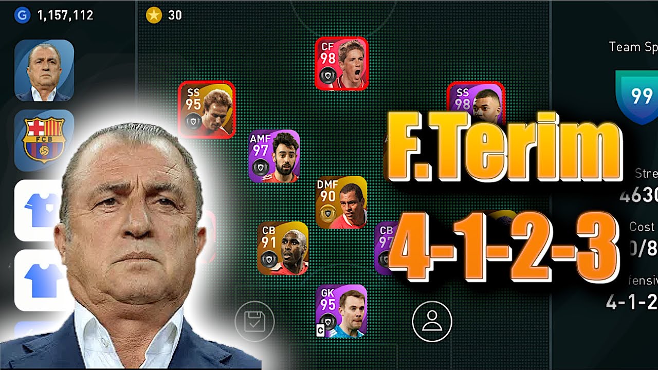 Pes 21 F Terim 4 1 2 3 Formation Youtube