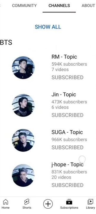 Now BTS have their personal YouTube Topics