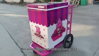 Alice Ice Cream Hand Push Cart #icecreamcart