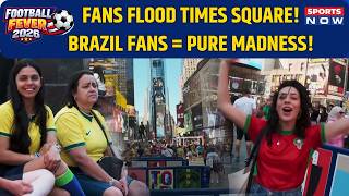 Brazil Fans Flood Times Square Before Morocco Showdown | FIFA World Cup 2026 | Neymar