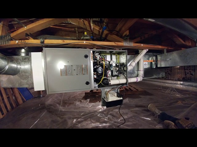 Fosse crawl space 90% furnace change out - YouTube