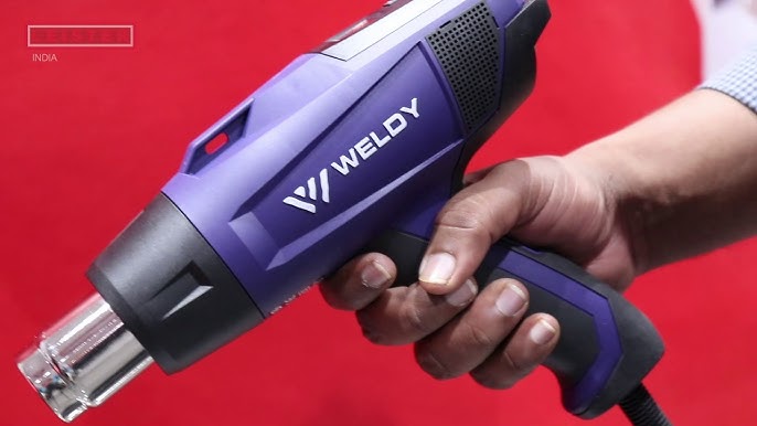 WELDY - HG 530-A - Heat Gun - Car Wrap Kit - Light Weight- High Performance  - Nozzel Heat Protection Device- 16 Ft Chord - Air Intake Guards - Digital