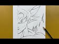 How to draw goku ultra instinct stepbystep