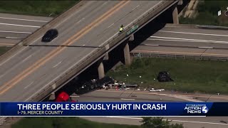 Three seriously injured in I-79 crash