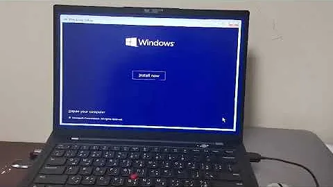 Lenovo Thinkpad X1 Carbon Windows Installation from Bootable USB