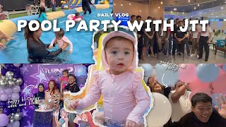 POOL PARTY AT ADEK BIRTHDAY !! 🥳 