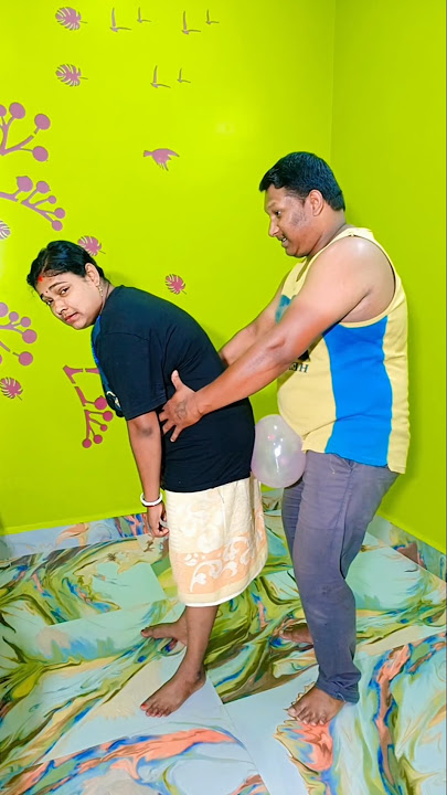 Couple Balloon Pop Challenge GONE WRONG! ( Hilarious Fails! )😁😜#shorts #funny #viralvideo