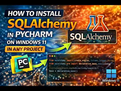 How to install SQLAlchemy in Pycharm Unified Product in Windows 11  #pycharm #sqlalchemy