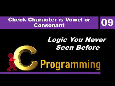 C Program to Check Character is Vowel or Consonant