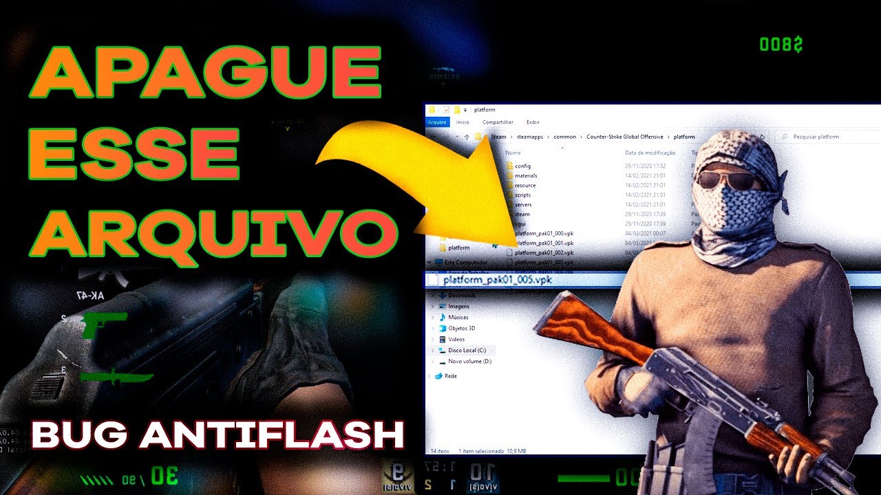 COMO FAZER BUG FLASH CS GO PASSO A PASSO | bug antiflash | Bug nao ...