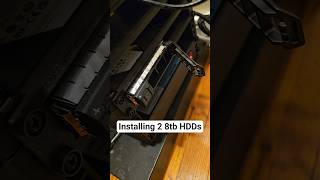 Mounting 2 8tb HDD's into my 10inch 3D printed rack #server #networking #homelab #nas #budgetbuild