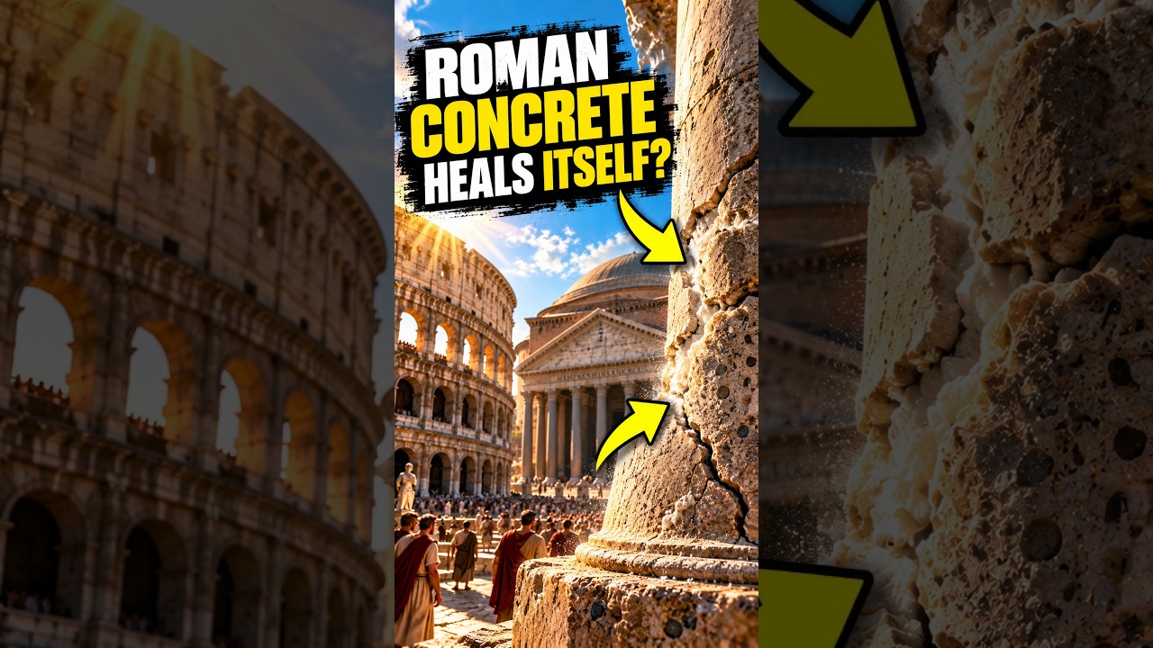 Why Ancient Roman Concrete Is Self Healing #shorts - YouTube