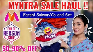 Huge Myntra Co-ord / Farshi Salwar Haul | Summer Must have kurta set/Co-ord set for all body types