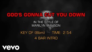Marilyn Manson - God's Gonna Cut You Down (Karaoke)
