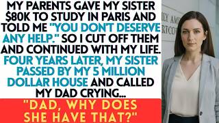 My Parents Gave My Sister $80K To Study In Paris And Told Me, You Don't Deserve Any Help  So I....