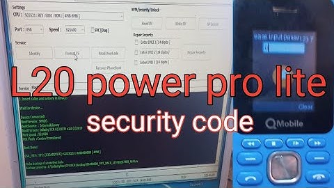 Q mobile L20 power pro lite boot key and security code
