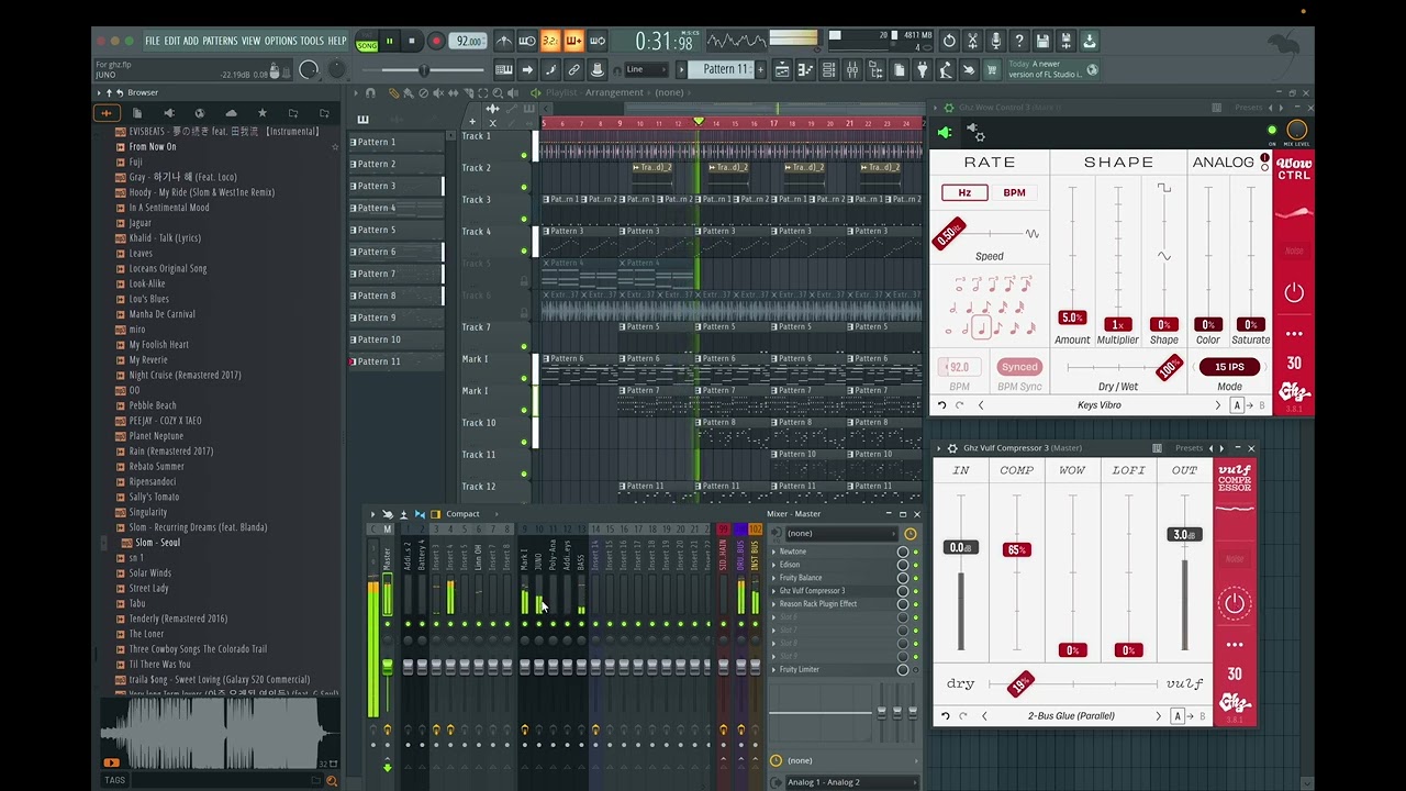 Demo track - Vulf Compressor (Master Bus) & Wow Control (Mark I Bus)