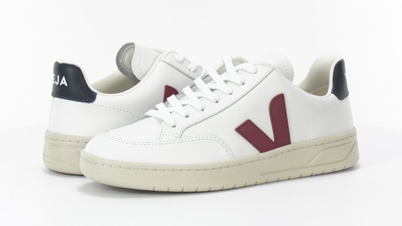 Veja V-12 Leather In White For Men  Lightweight Logo Lace Up Trainers –  4feetshoes