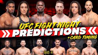 UFC Fight Night ADESANYA vs PYFER Card PREDICTION and BREAKODWN in Hindi | Namaste MMA
