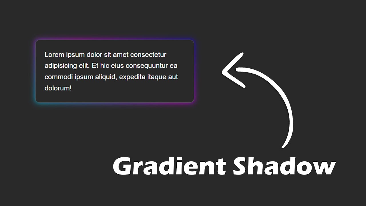 Shadow Using Css How to create a gradient shadow using CSS - YouTube