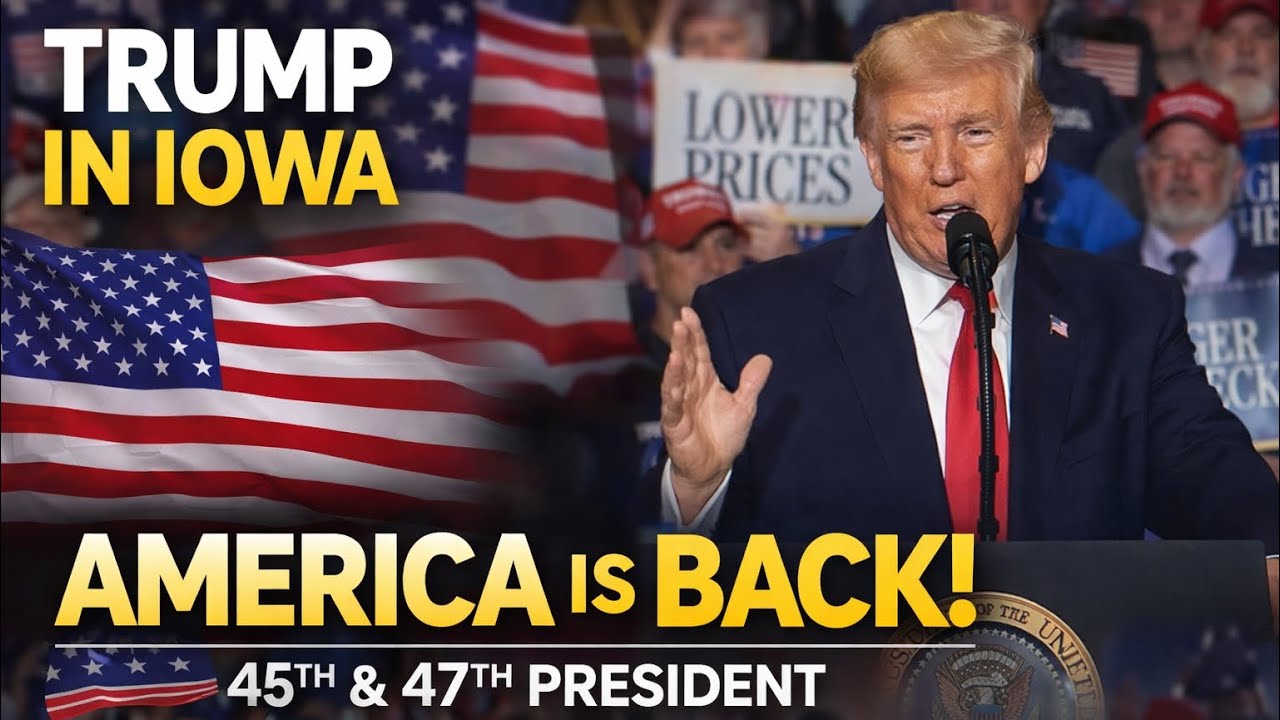 Trump in Iowa: “America Is Back” — 45th & 47th President Fires Up the Crowd 🇺🇸| Trump speech today 