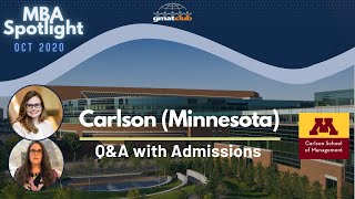 Carlson (Minnesota) | MBA Spotlight Oct 2020 | Q&A with Carlson Admissions