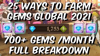 25 Ways To Farm Gems 2021 - 700+ Diamonds Every Month Free To Play - Seven Deadly Sins: Grand Cross