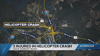 3 hurt after medical helicopter crashes in Easter NC