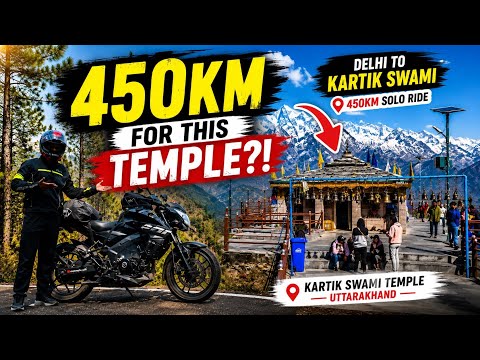 🏍️ 450KM Solo Bike Ride to Kartik Swami Temple | Uttarakhand’s Hidden Gem