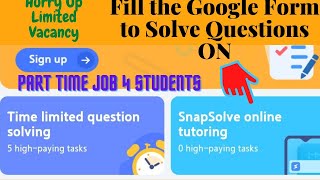 🧐Snapsolve Online Tutoring Hiring Google Form Released|Solvelancer Alternative|Part time online JOB screenshot 4