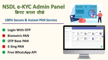 NSDL Pan Admin Panel Full  Source Code // OTP Base PAN // Biometric PAN // E-Sing PAN #nsdl #eky