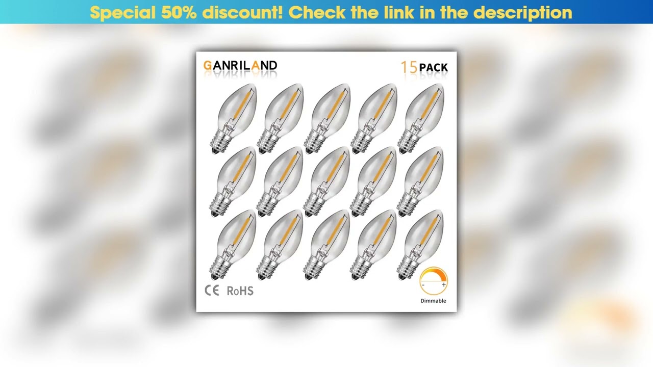 Review E12 E14 Smoky Gray LED Filament Edison Light Bulbs C7 Mini Candle Bombillas Dimmable 0.5W St