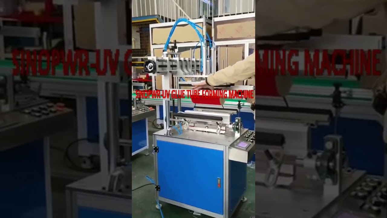 PVC PET sheet manual tube glue forming machine