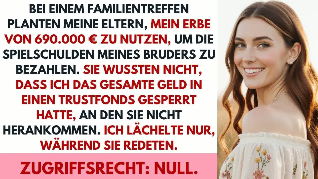 Meine Eltern wollten meine 690 000 € Erbschaft nutzen, um die Spielschulden meines Bruders zu za