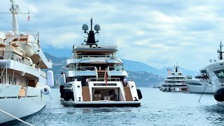 SUPERYACHTS ARRIVING,DOCKING & LEAVING MONACO PORT HETCULES•BUSY DAY IN THE HARBOR @emman25MC
