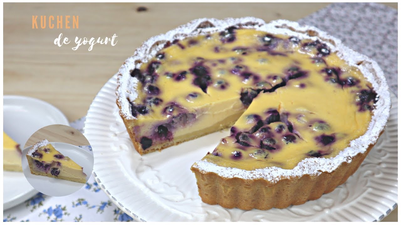 Esta receta tienes que probarla/Kuchen de yogurt y arándanos delicioso 🥧🍶