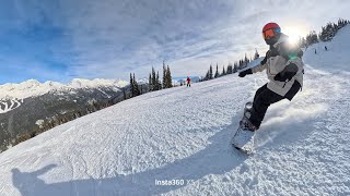 Cypress Mountain: Full snowboard run from peak to base — legs burning but totally worth it! 🏂🔥