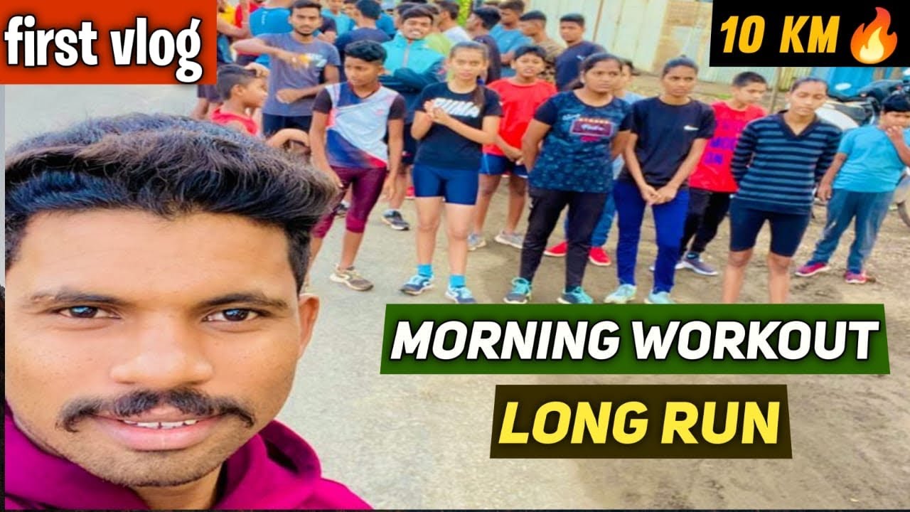 Long run first vlog 😎😊|| pro athlete club💪🏻 || 10km || Mahesh Awhale 👮🏻‍♂️ || Marathi || cops
