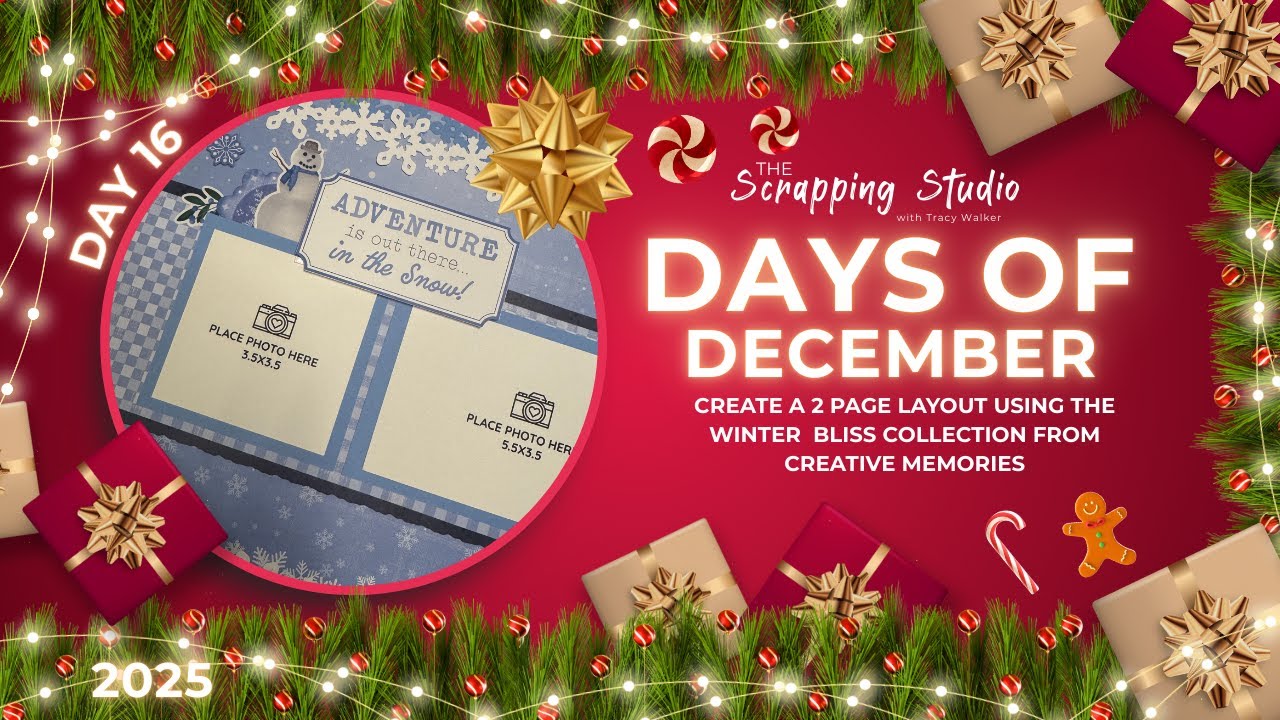 Дни декабря, день 16 | Урок по оформлению скрапбука «Зимнее блаженство» | Рамка из сапог + Projec...