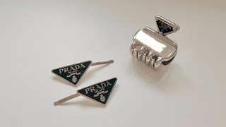 프라다 집게핀 & 헤어핀 리뷰 / 프라다 메탈 헤어클립 / PRADA METAL HAIR CLIP